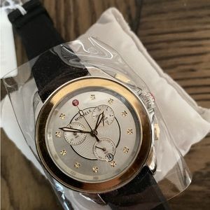 Michele watch brand new in box blackstrap white face